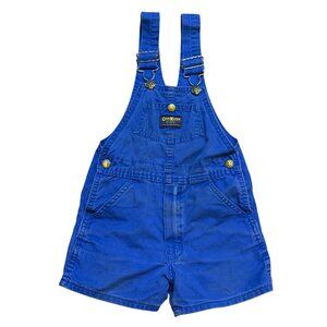 Vintage 90s Osh Kosh B' Gosh Blue Denim Unisex Childrens Short‎ Overalls Size 5
